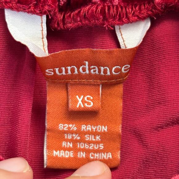 Sundance Women's Velvet Boho Fairy Grunge Whimsigoth Vamp Top Size XS Festival - Picture 4 of 7